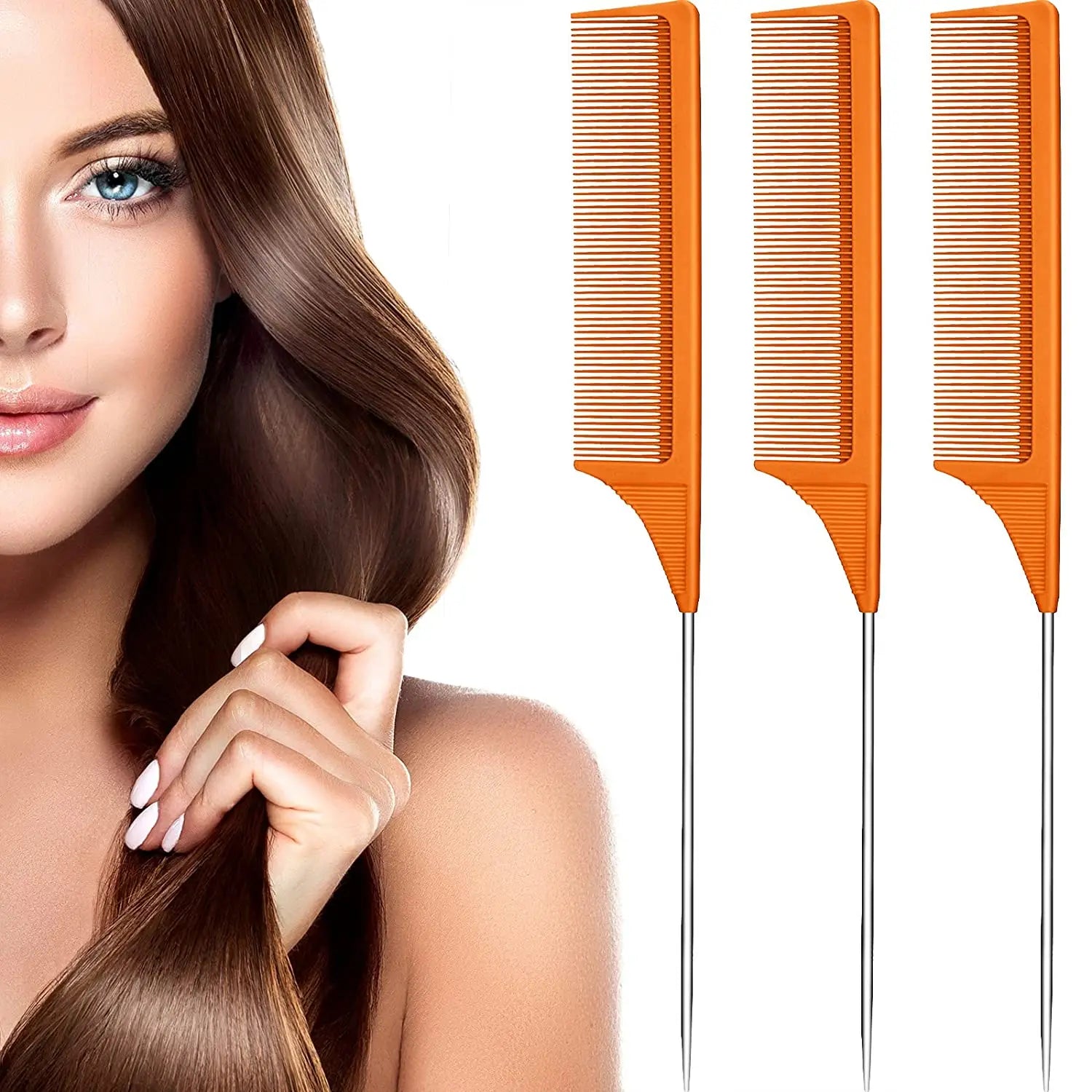 3-Piece Rat Tail Comb Set – Sectioning & Styling