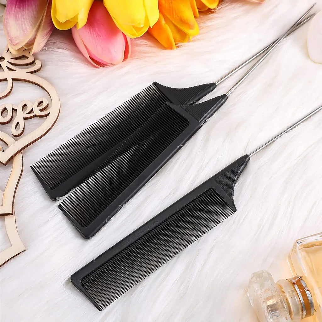 3-Piece Rat Tail Comb Set – Sectioning & Styling