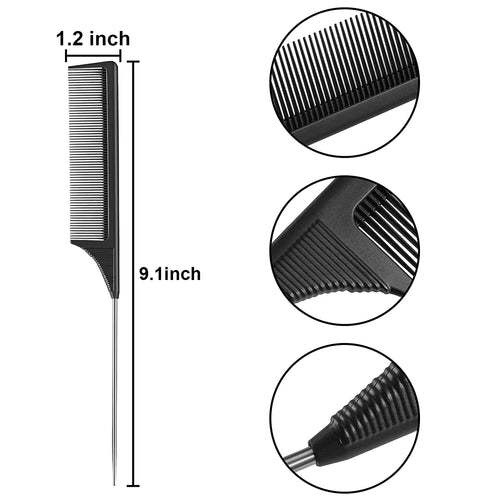 3-Piece Rat Tail Comb Set – Sectioning & Styling