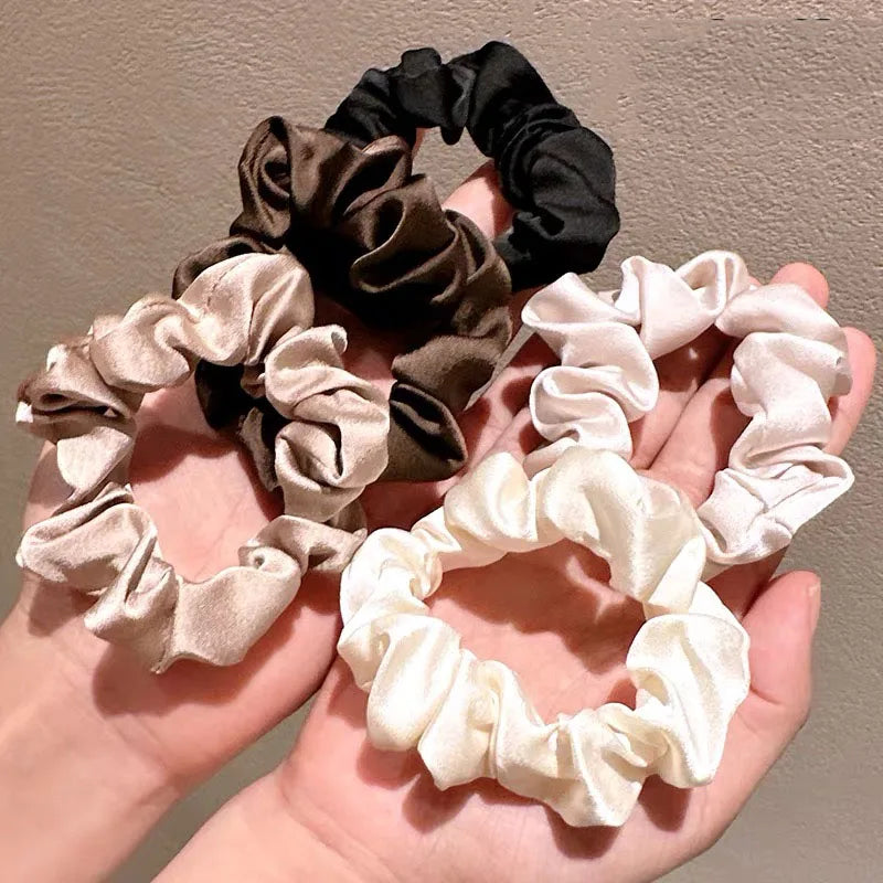 Floral Satin Scrunchies Set