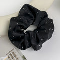 Satin Scrunchies With Rhinestones Decor - Soft And Comfortable Hair Ties For Ponytail And Hair Accessories