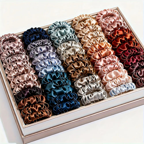 17-Piece Satin Scrunchie Set – Everyday Hair Essentials