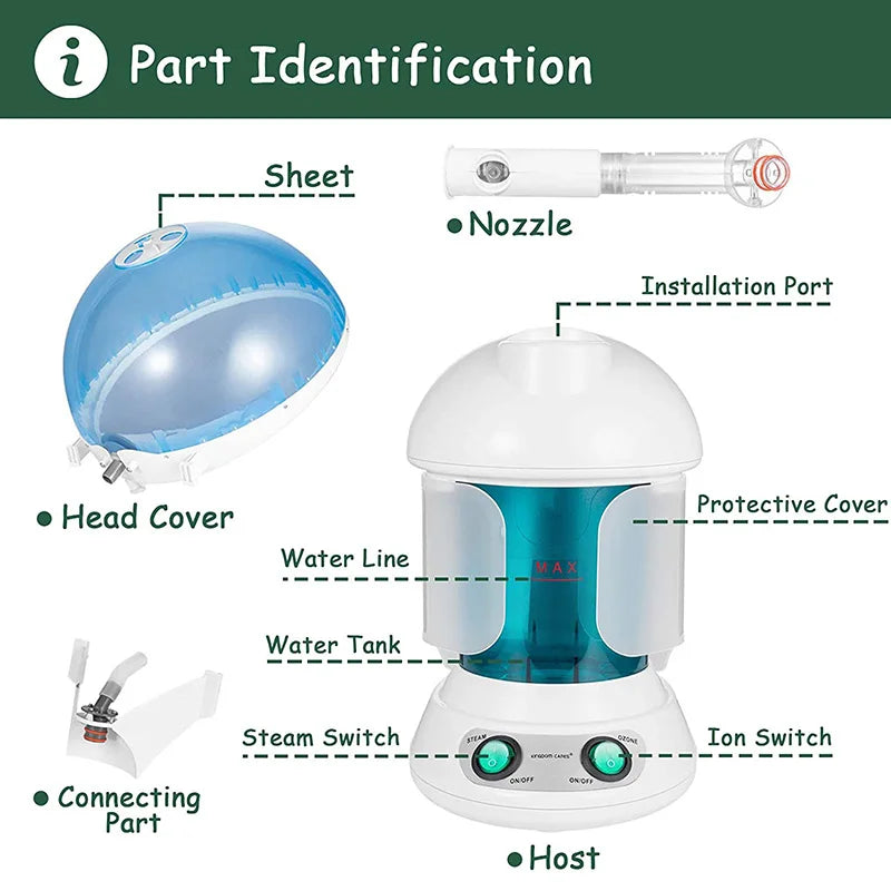 2-in-1 Hair & Facial Steamer